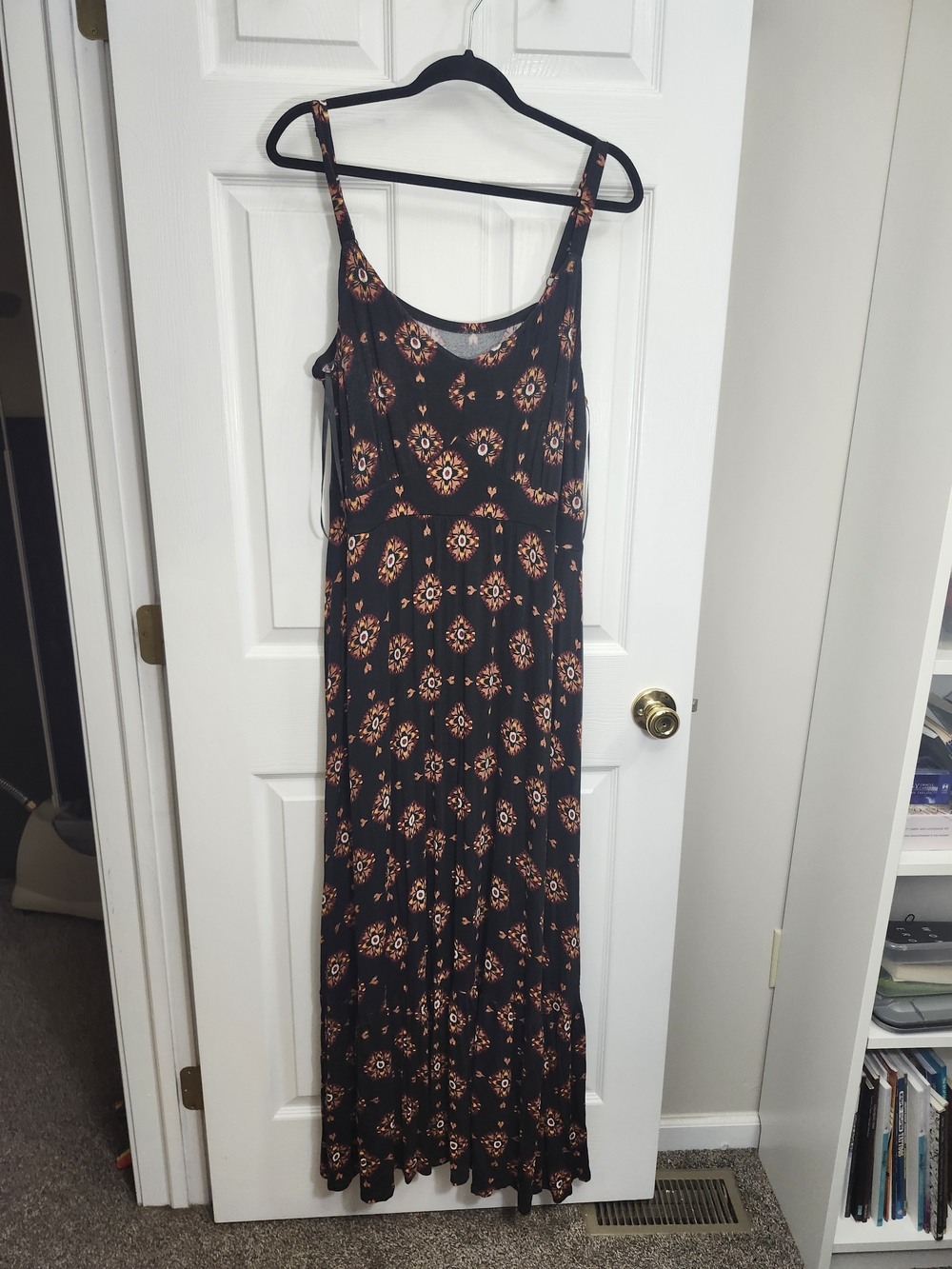 Torrid Black Maxi Dress with Rust Medallion Print, Torrid 3 =3X
